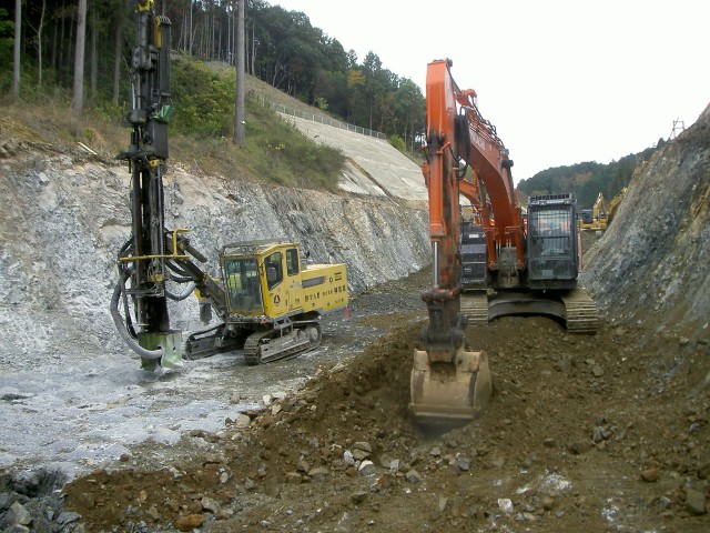 手順4　破砕岩集積状況